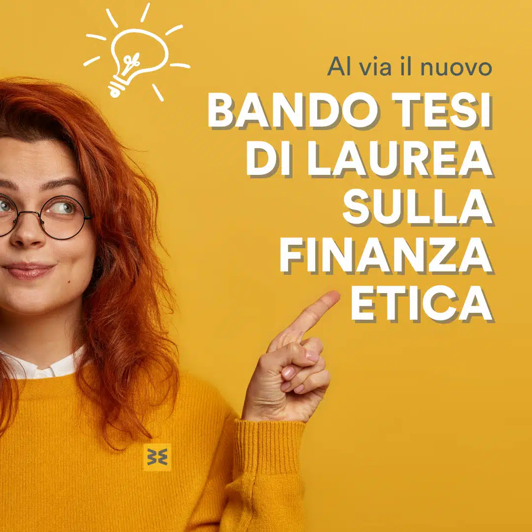 bando tesi di laurea sulla finanza etica, volantino